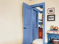 Repainted doors in the apartment interior