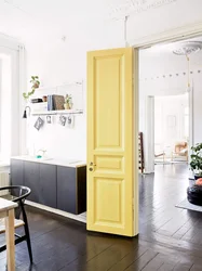 Repainted doors in the apartment interior