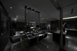 Black room apartment design