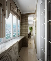 Üç otaqlı mənzildə balkon dizaynı