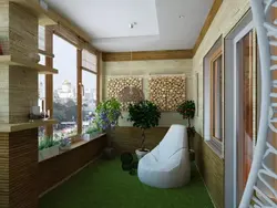 Balcony design in a three-room apartment