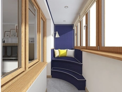 Balcony design in a three-room apartment