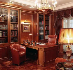 Пәтердегі классикалық кеңсе дизайны