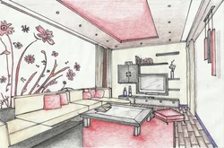 Apartment design full wall drawing