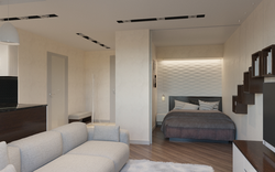 Design of a one-room apartment 40 with a niche