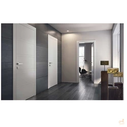Apartment design white laminate white doors