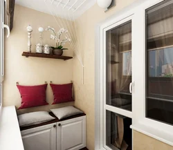 3 otaqlı mənzildə balkon dizaynı