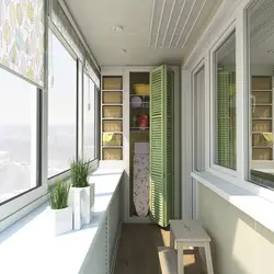 Balcony design in a 3-room apartment