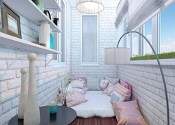 Balcony design in a 3-room apartment