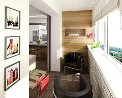 Design of a one-room apartment with a balcony of 30 square meters