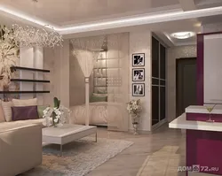 Apartment design with a niche 33 sq m