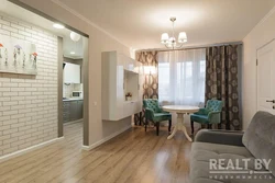 Design of an apartment with a walk-through room without redevelopment