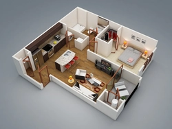 Arrangement of rooms in the apartment and their design