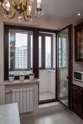Design of corner apartments with window and balcony