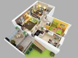 Apartment design by room layout