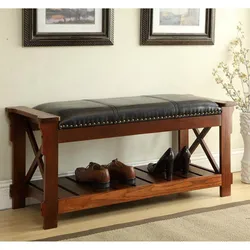 Shoe rack in the hallway with a seat, photos of your own