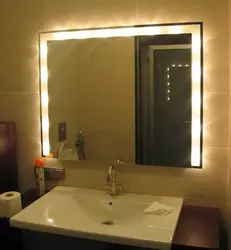 Bathroom Mirror Sink Lighting Photo