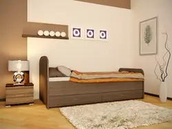 Çekmeceli tək çarpayılar foto