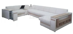 Yataq yeri şəkli olan U formalı divan