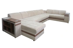 Yataq yeri şəkli olan U formalı divan