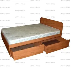 Beds 1 5 sleeping with mattress and drawers photo