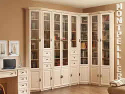 Corner Wardrobe With Glass In The Living Room Photo