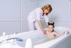 Photo of a family in the bathroom