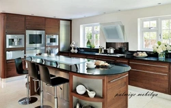 Kitchen in the middle of the house photo