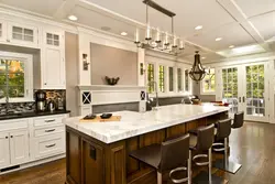 Kitchen in the middle of the house photo