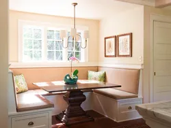 Kitchen design with corner and table