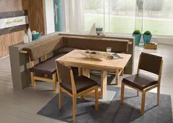 Kitchen design with corner and table