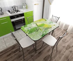 Стеклянные столы для кухни недорого фото