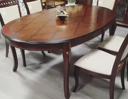 Қонақ бөлмесіне арналған асхана үстелі ұзартылатын сопақ фото