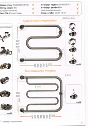 Bathroom heated towel rail photo dimensions