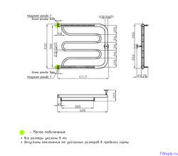 Bathroom heated towel rail photo dimensions