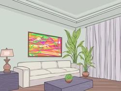 Drawing living room photo