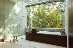 Photo of transparent bathroom