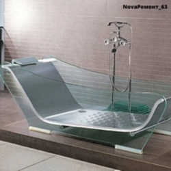 Photo of transparent bathroom