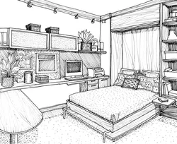 Bedroom sketches photos