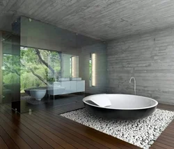 Concrete bathtub photo