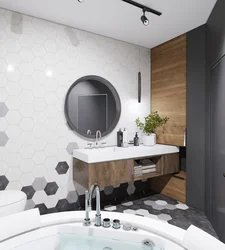 Photo hexagonal bathtub