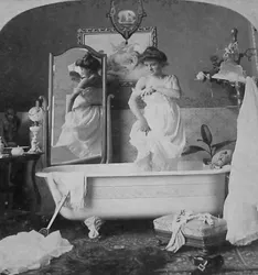 Vintage photo of bathroom