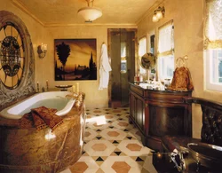 Vintage photo of bathroom