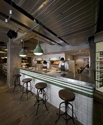 Coffee shop kitchen photo