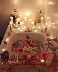 Romantic bath photos