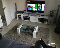 Living room gaming photo