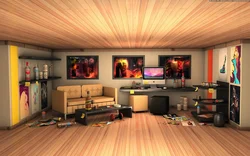 Living room gaming photo