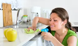 Cleaning in the kitchen photo