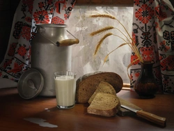 Photo of milk in the kitchen