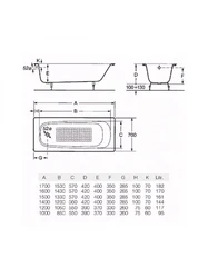 Size of cast iron bathtub photo